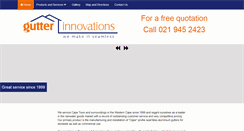 Desktop Screenshot of gutterinnovations.co.za